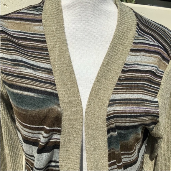 🌻 Kori NWT szS SequinElbow Stripe Belt Cardigan🌻 - Picture 5 of 6